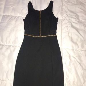 Black tight mini dress